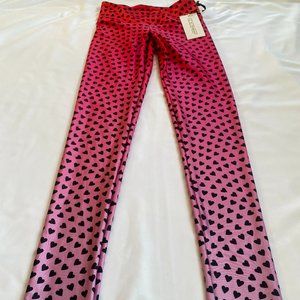 Goldsheep Ombre Red/Pink Leggings with HEARTS - SZ S, NWT - Adorable:)